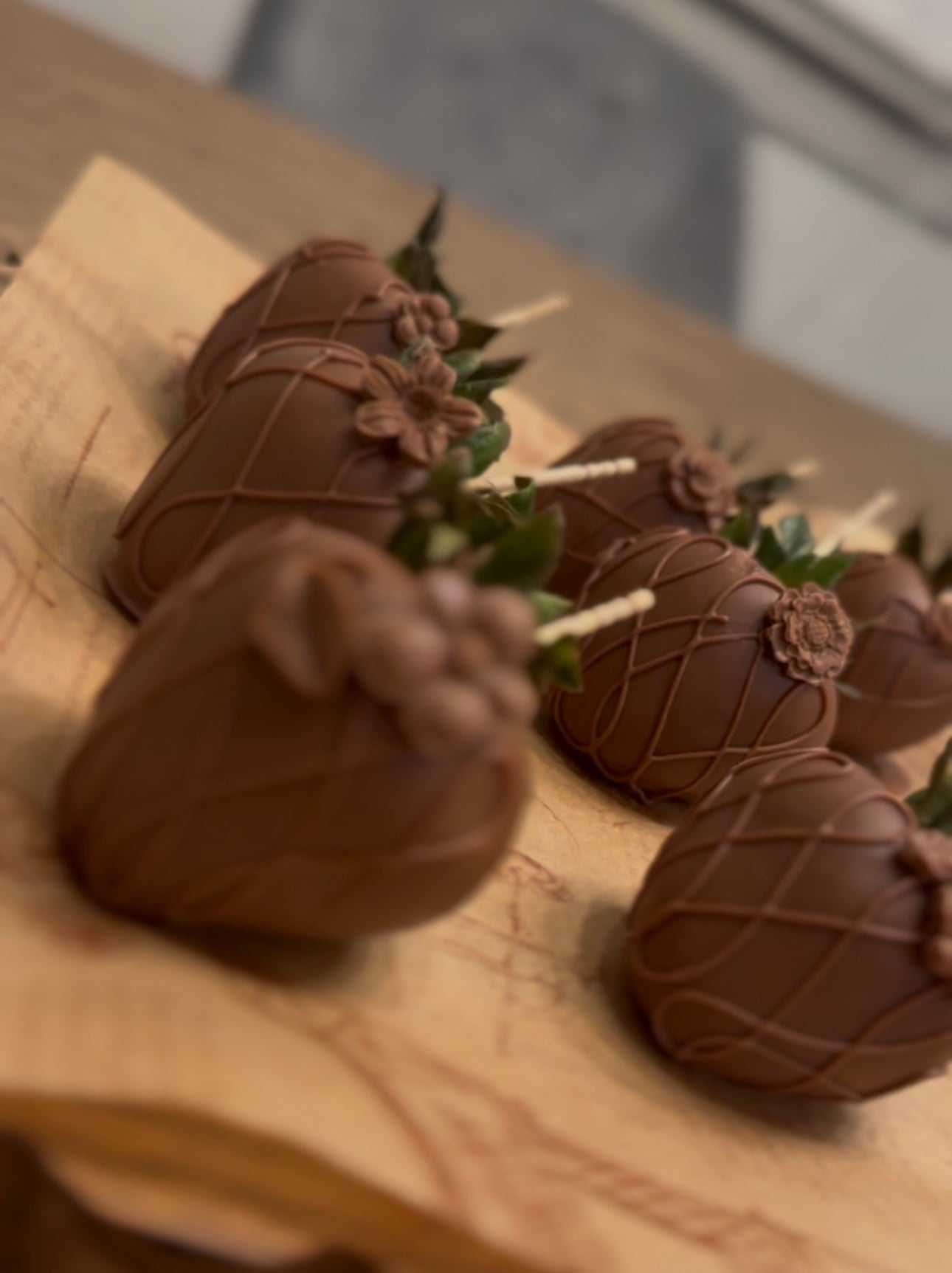 1 (12) dozen chocolate covered strawberries