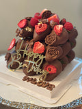 Strawberry Chocolate Cake Tower 🍓🍫