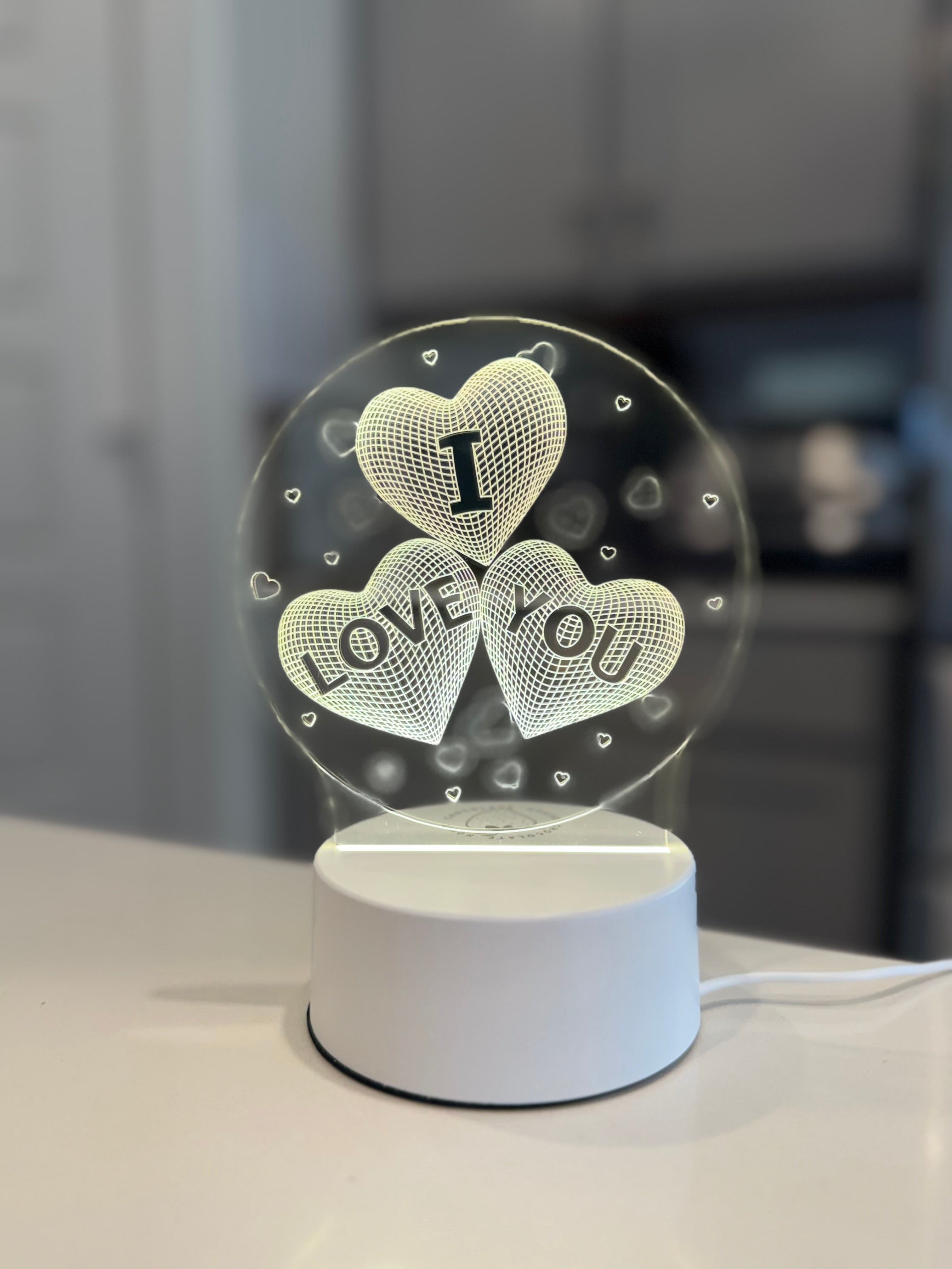 I ❤️ U 3D Led Night Lamp