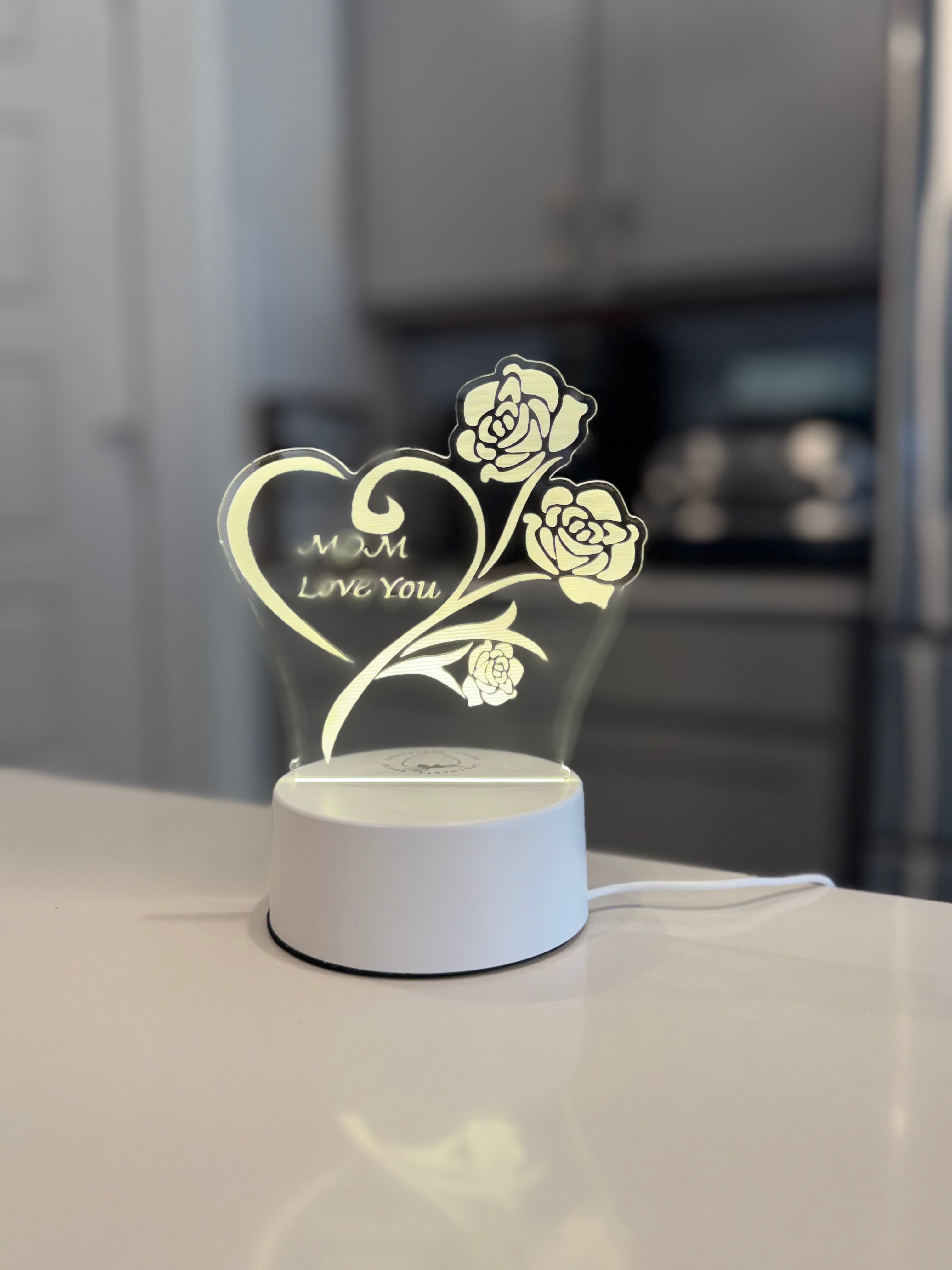 Mom Love You ❤️ 3D Night Lamp