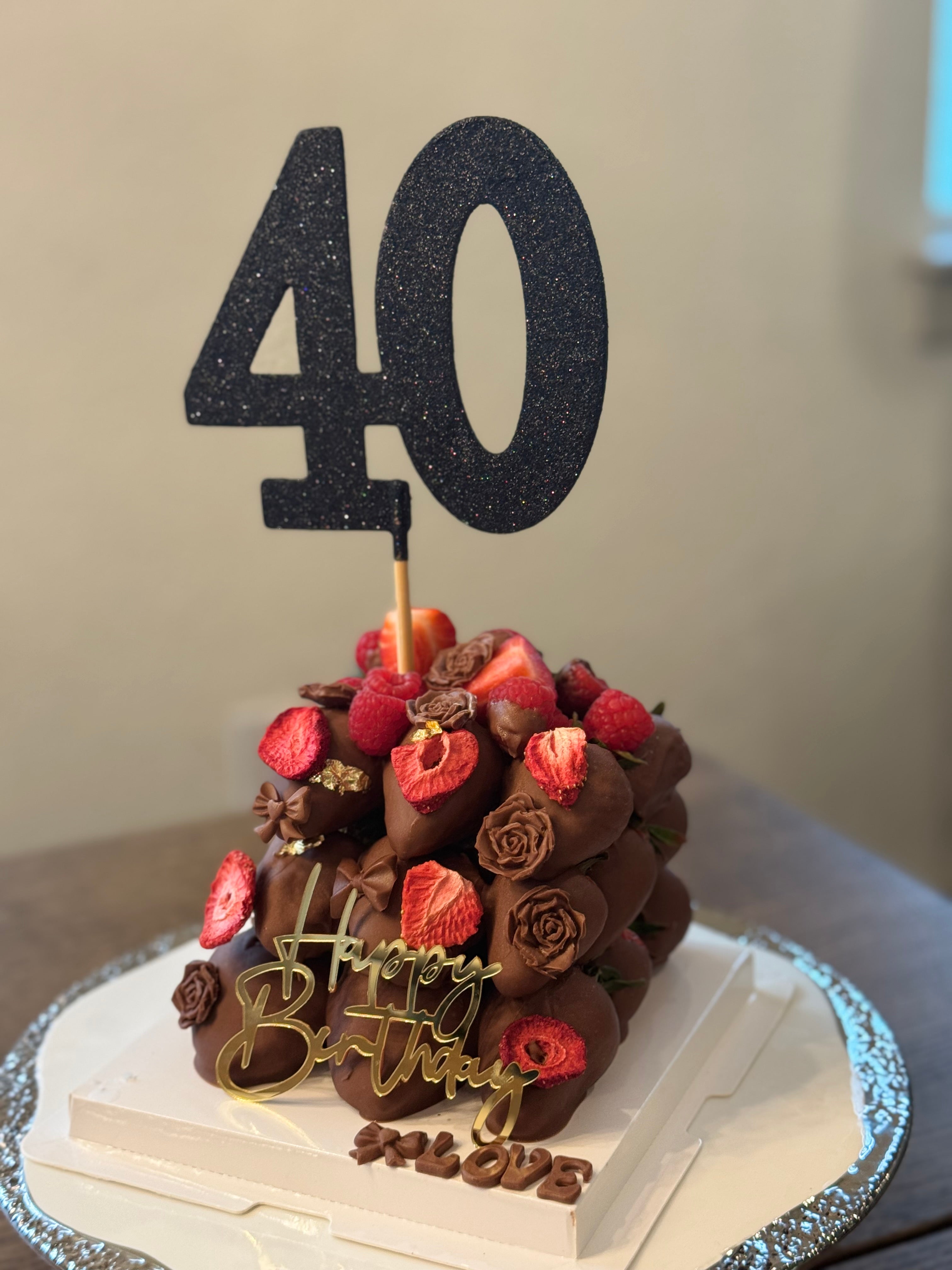 Strawberry Chocolate Cake Tower 🍓🍫
